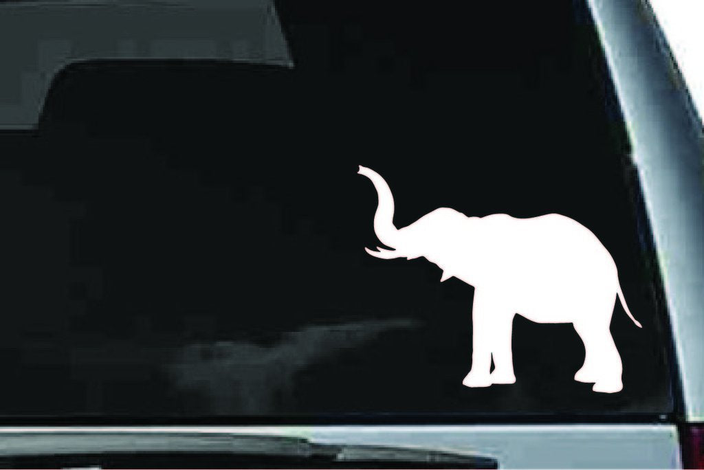 Picniva Elephant Sty17 Vinyl Car Window Decal, Approx 5 in