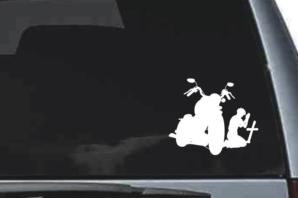 Picniva Motorcycle Sty8 Vinyl Car Window Decal, Approx 5 in