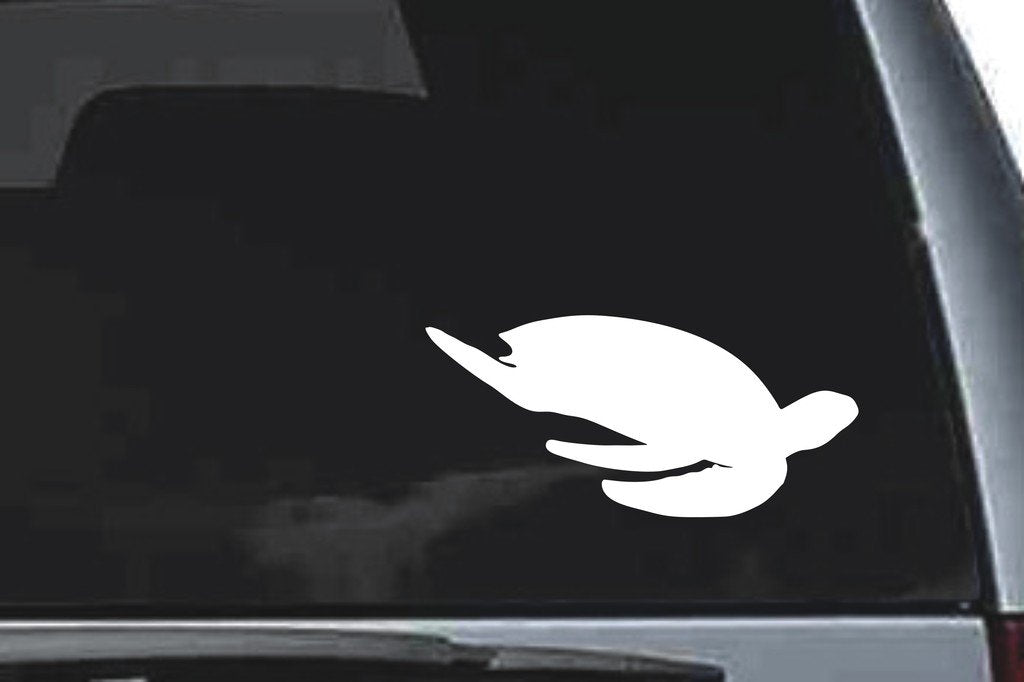 Picniva Green Sea Turtle Sty6 Vinyl Car Window Decal, Approx 5 in