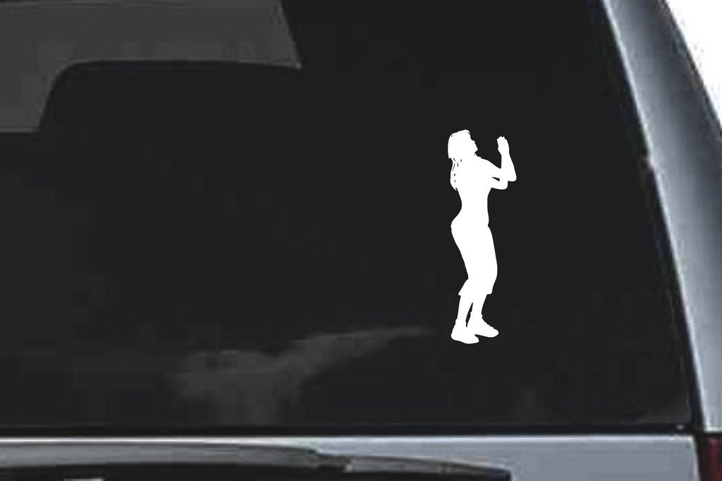Picniva Woman Sty14 Vinyl Car Window Decal, Approx 5 in