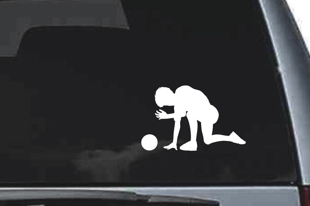 Picniva Soccer Boy Design22a Vinyl Car Window Decal, Approx 5 in