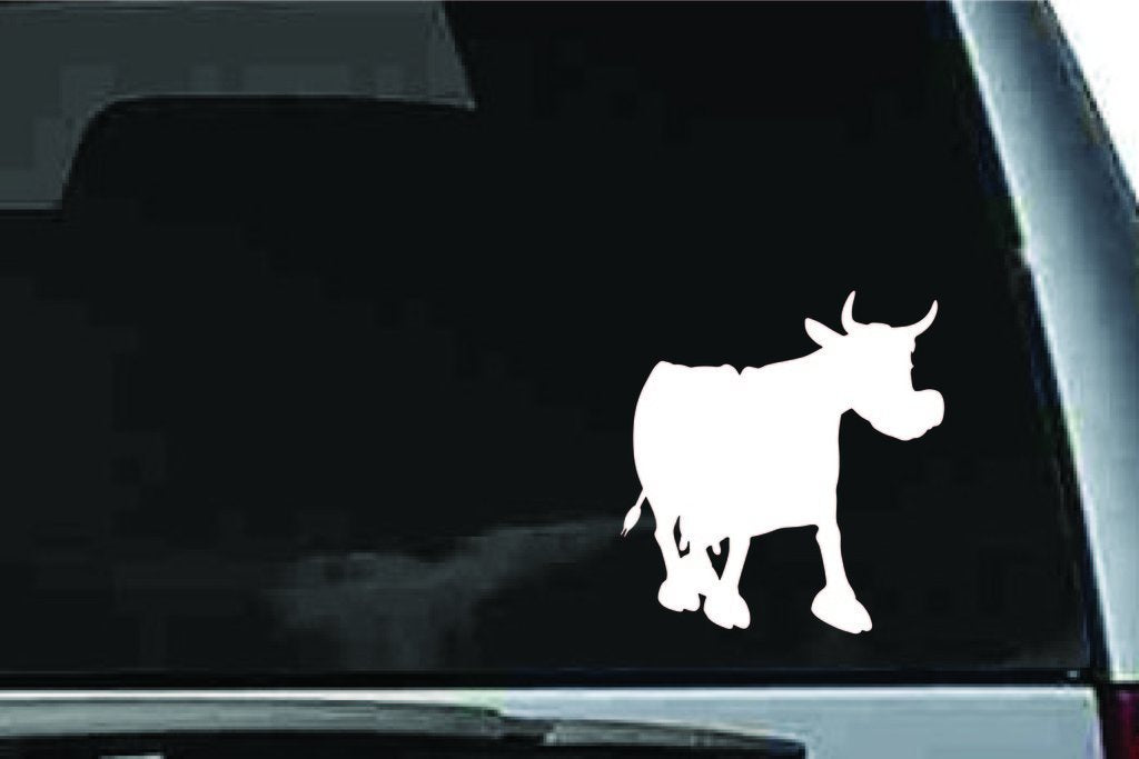 Picniva Cow Sty8a Vinyl Car Window Decal, Approx 5 in