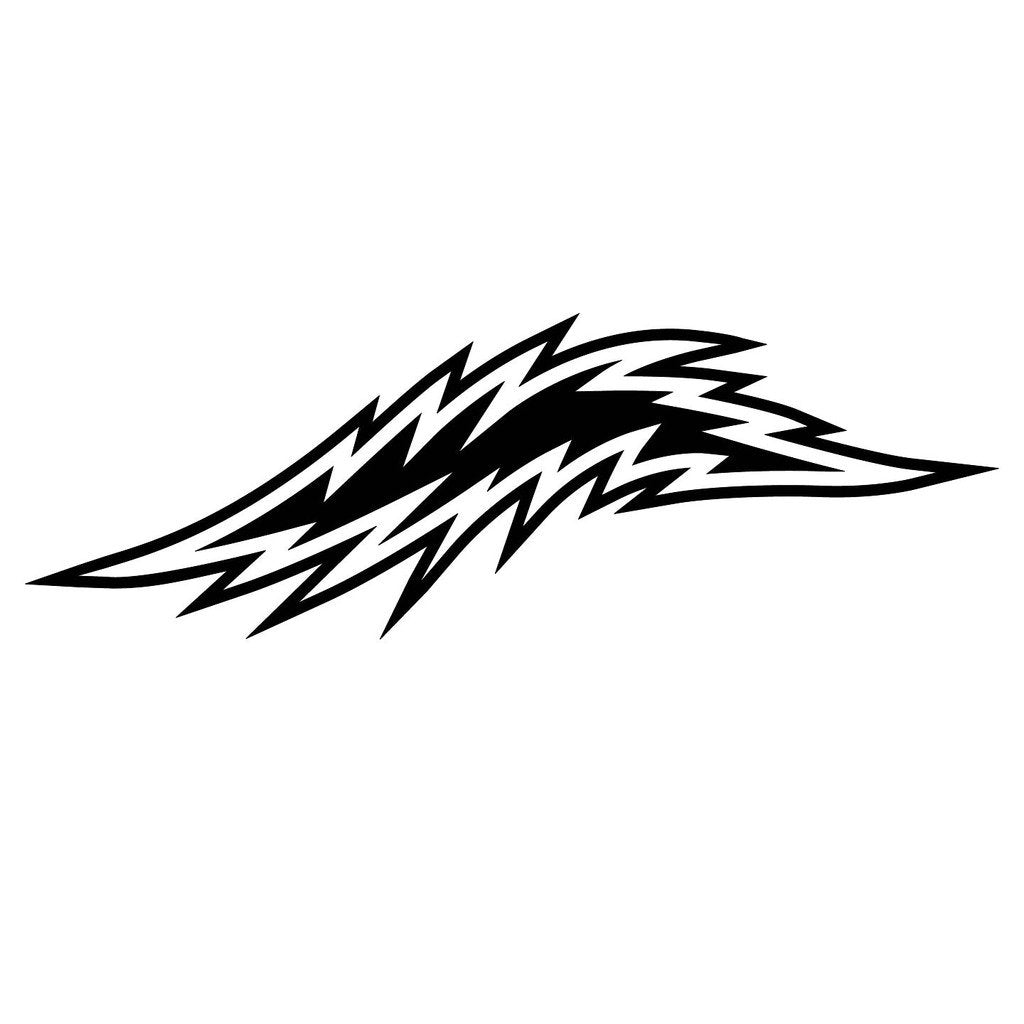 Picniva sty109 Racing Car Body Side Stripes Sticker Decal 2 Pcs