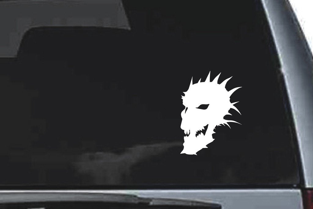 Picniva Skull Sty12a Vinyl Car Window Decal, Approx 5 in