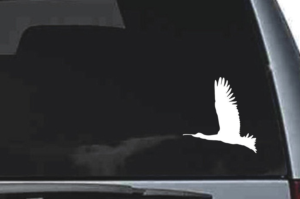 Picniva Crane Sty6 Vinyl Car Window Decal, Approx 5 in