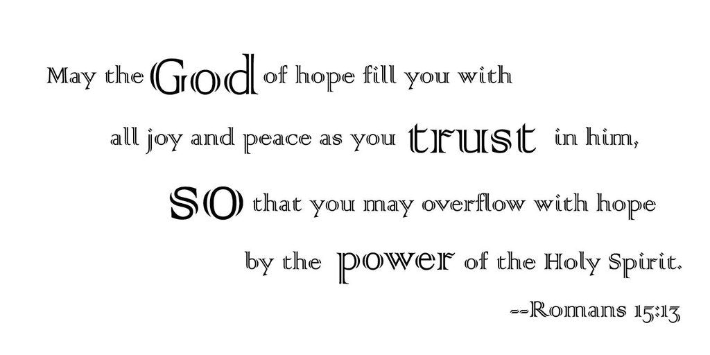 Picniva Romans Hope Joy Peace Bible Verse Removable Vinyl Wall Decal