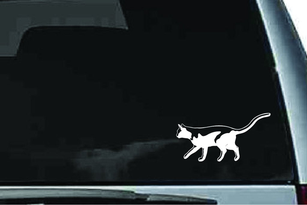 Picniva Cat Sty28 Vinyl Car Window Decal, Approx 5 in
