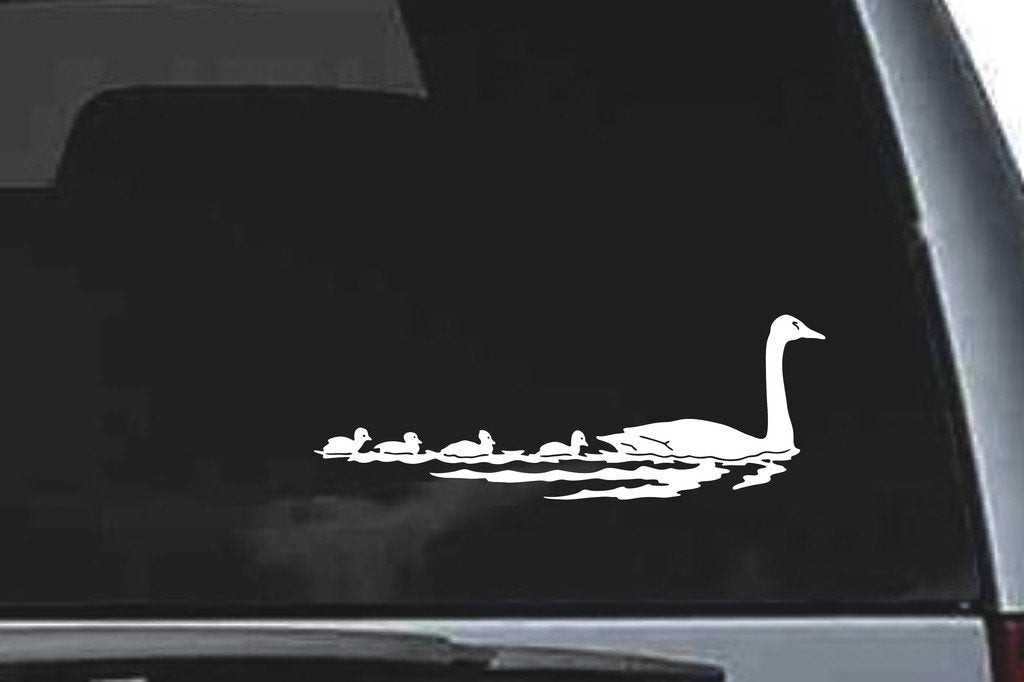 Picniva Geese Sty1 Vinyl Car Window Decal, Approx 5 in