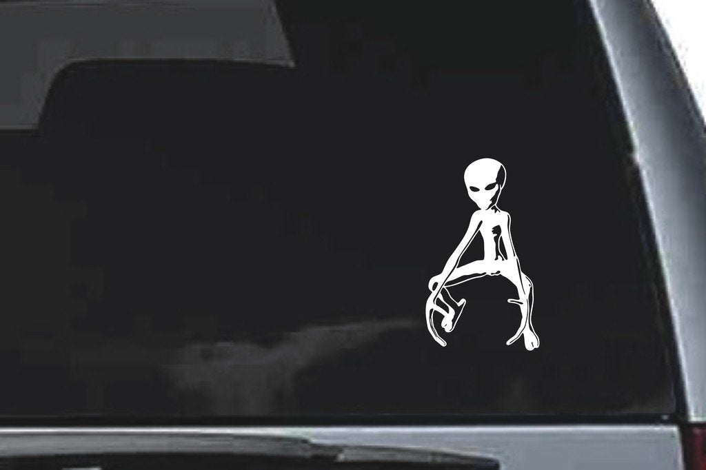 Picniva Alien Sty8 Vinyl Car Window Decal, Approx 5 in