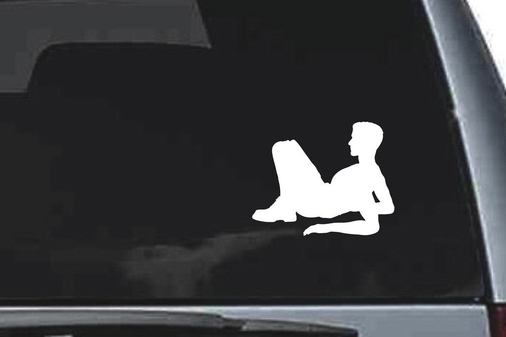 Picniva Leaning Sty2 Vinyl Car Window Decal, Approx 5 in