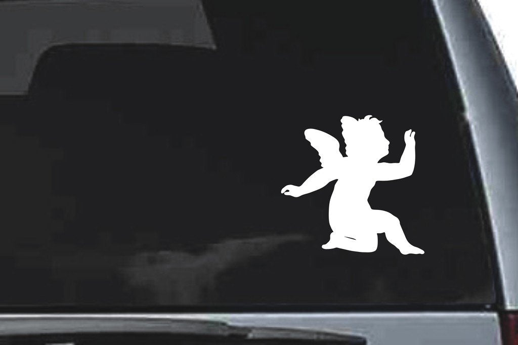 Picniva Cupid Sty8 Vinyl Car Window Decal, Approx 5 in