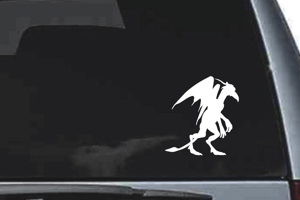 Picniva Gargoyle Sty10 Vinyl Car Window Decal, Approx 5 in