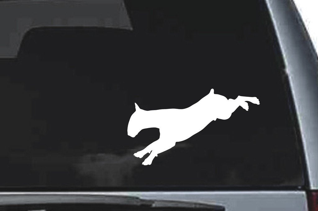 Picniva Bull Terrier Dog Sty6 Vinyl Car Window Decal, Approx 5 in