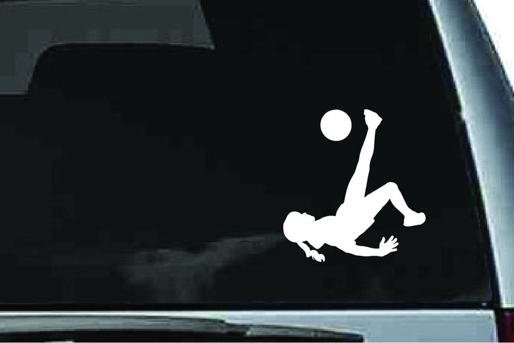 Picniva Soccer Girl Sty36a Vinyl Car Window Decal, Approx 5 in