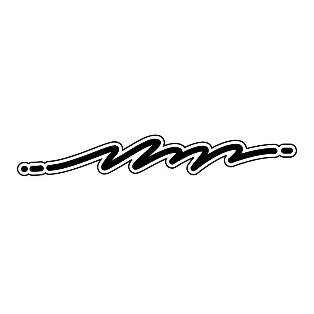 Picniva sty133 Racing Car Body Side Stripes Sticker Decal 2 Pcs