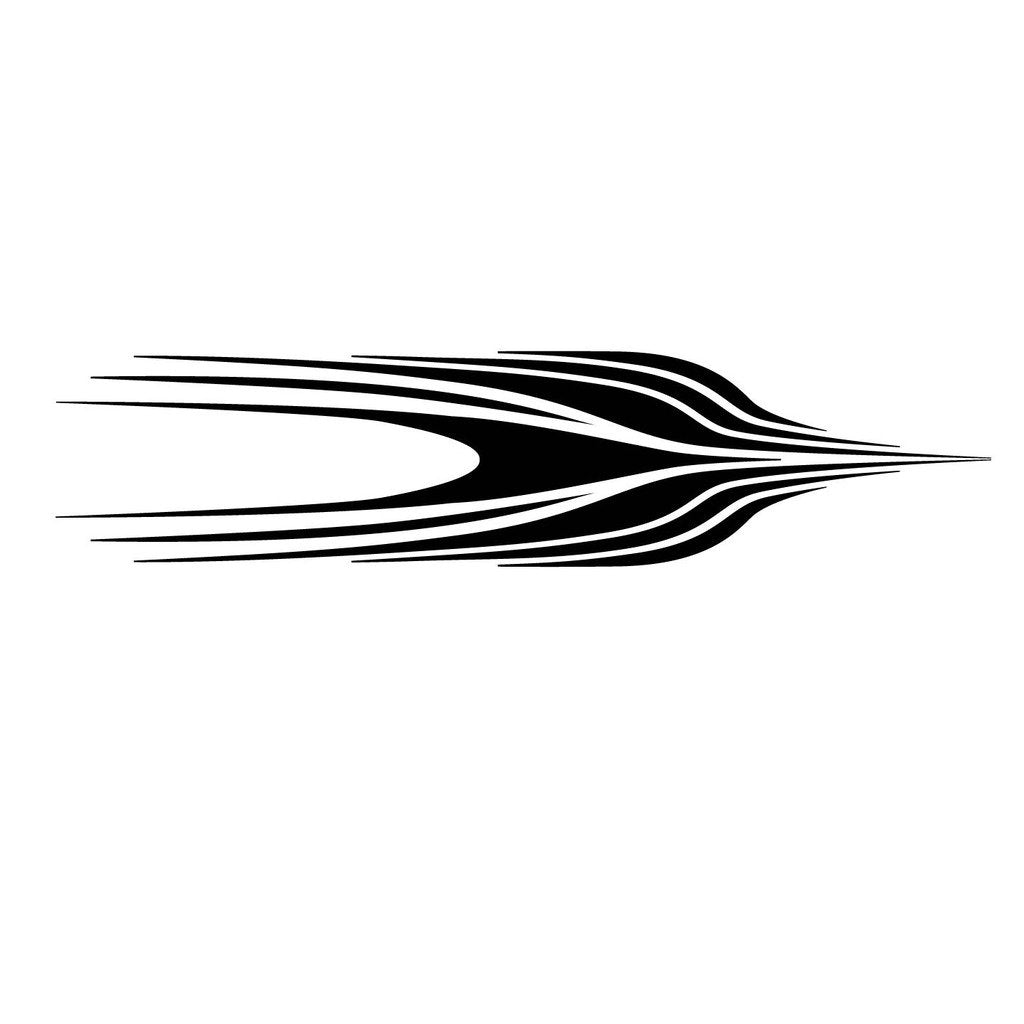 Picniva Style 243 Racing Side Stripe Vinyl Decals, 20 x 70 in, 2 Pc