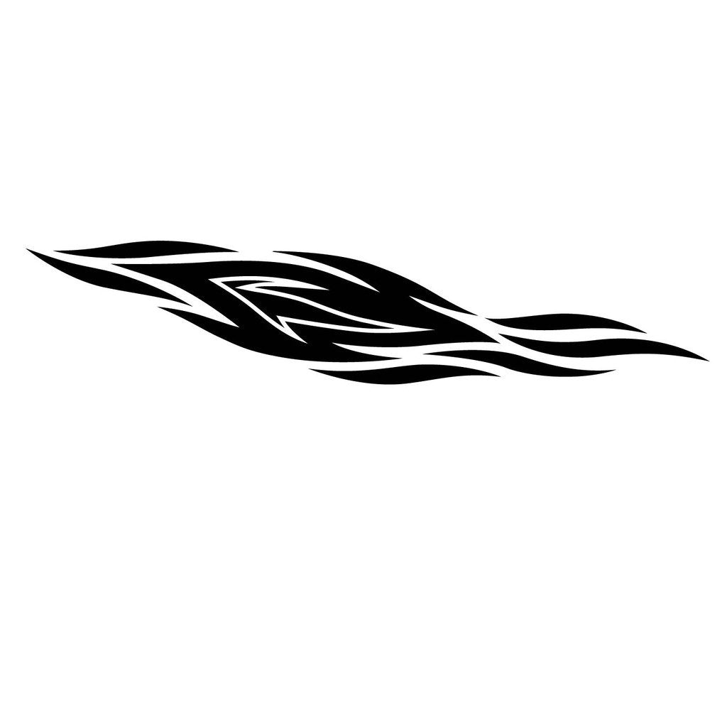 Picniva sty267 Racing Car Body Side Stripes Sticker Decal 2 Pcs