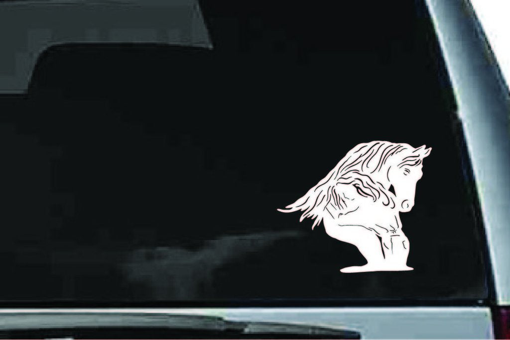 Picniva Horse Head Portrait Sty13 Vinyl Car Window Decal, Approx 5 in