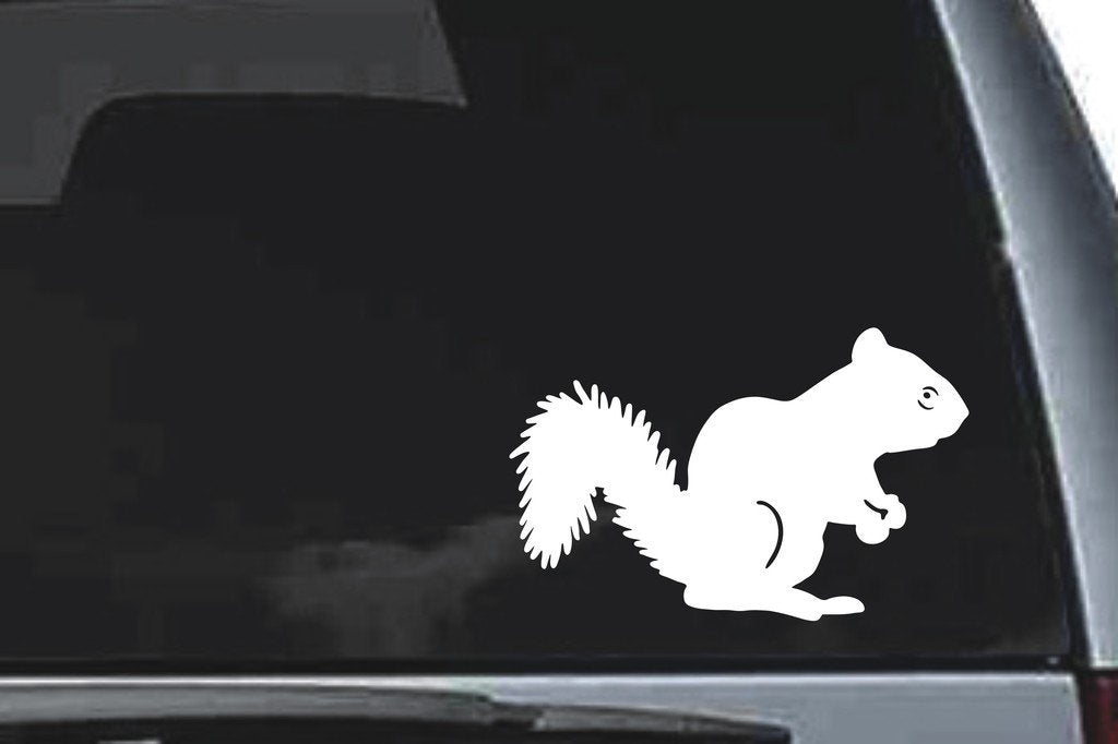 Picniva Squirrel Vinyl Car Window Decal, Approx 5 in