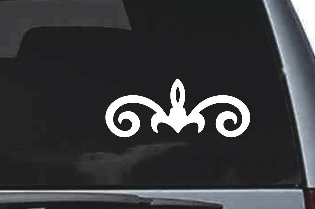 Picniva Scroll Sty44 Vinyl Car Window Decal, Approx 5 in