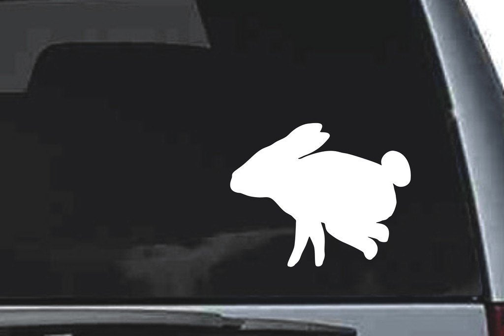 Picniva Rabbit Sty7 Vinyl Car Window Decal, Approx 5 in