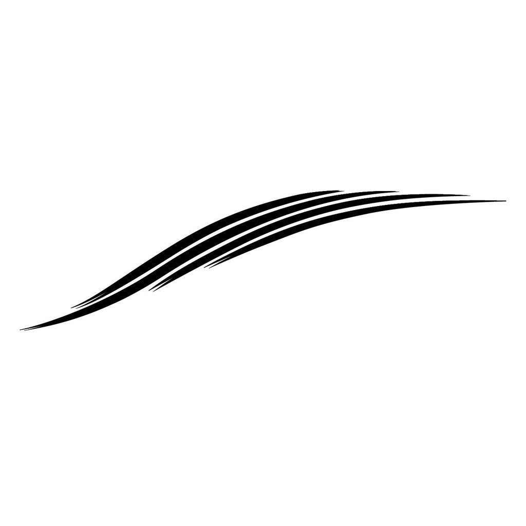 Picniva sty368 Racing Car Body Side Stripes Sticker Decal 2 Pcs