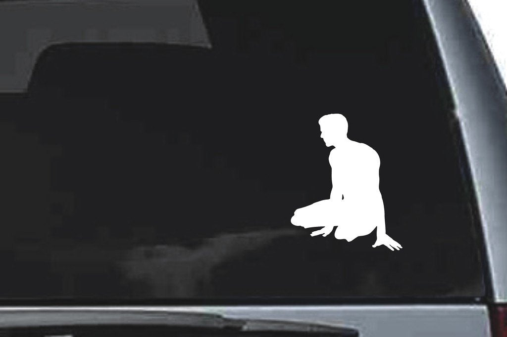 Picniva Sitting Sty9 Vinyl Car Window Decal, Approx 5 in