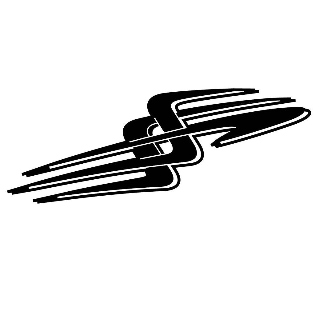 Picniva Style 113 Racing Side Stripe Vinyl Decals, 20 x 54 in, 2 Pc