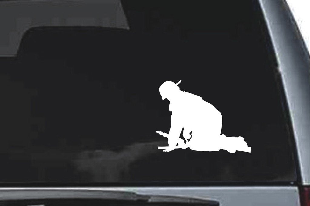 Picniva Fireman Sty34 Vinyl Car Window Decal, Approx 5 in