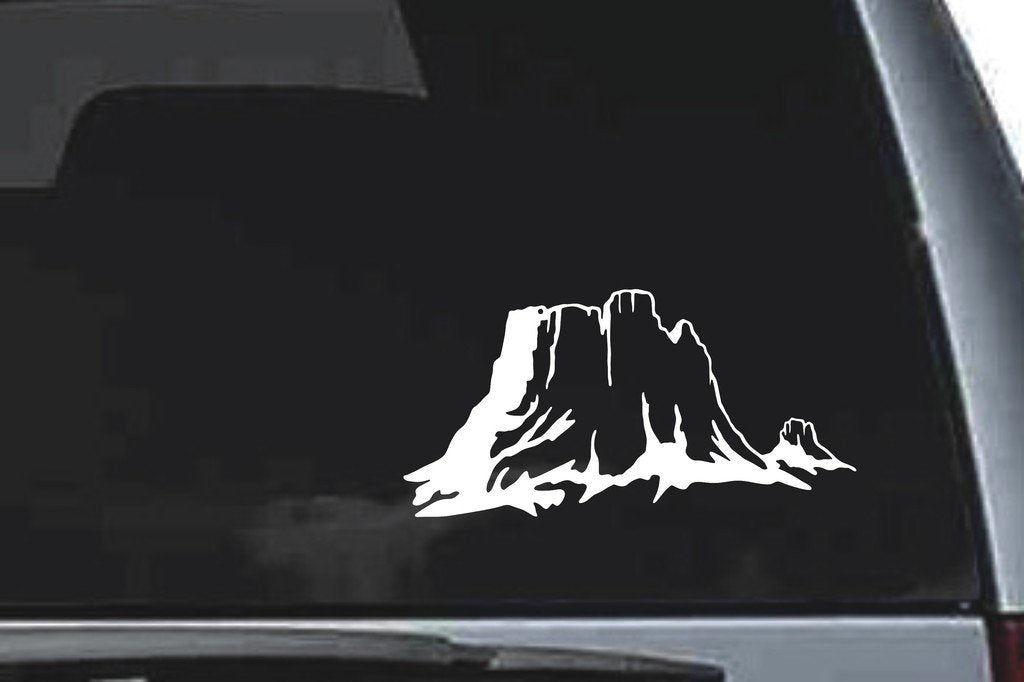 Picniva Mountain Sty9 Vinyl Car Window Decal, Approx 5 in