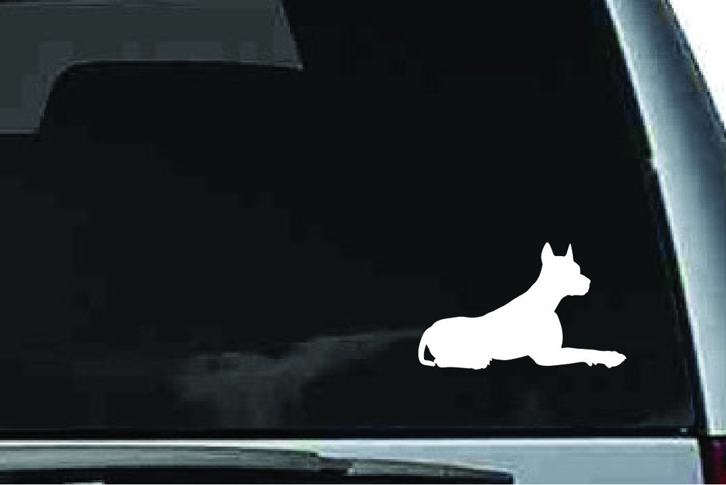 Picniva Doberman Dog Sty17a Vinyl Car Window Decal, Approx 5 in