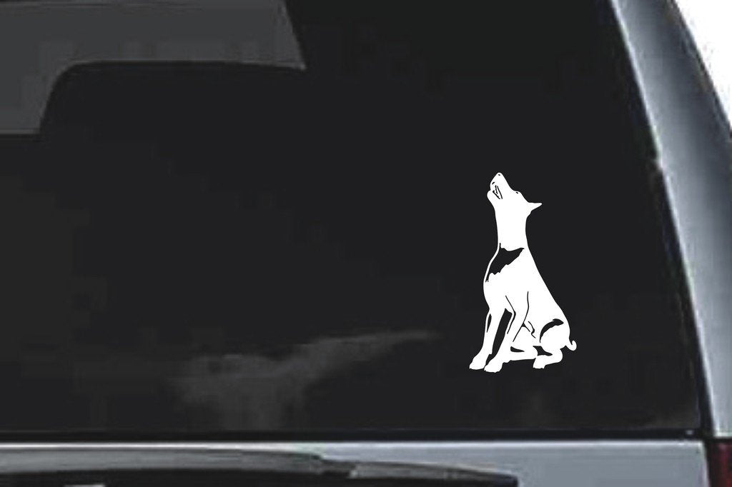 Picniva Doberman Dog Sty2 Vinyl Car Window Decal, Approx 5 in