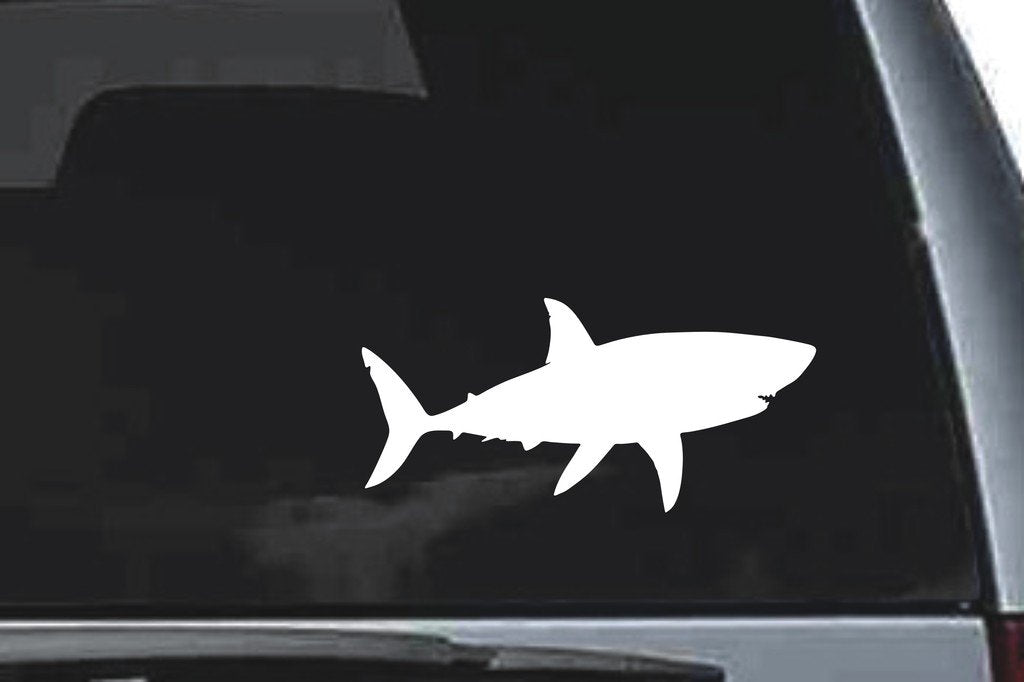 Picniva Shark Sty6 Vinyl Car Window Decal, Approx 5 in