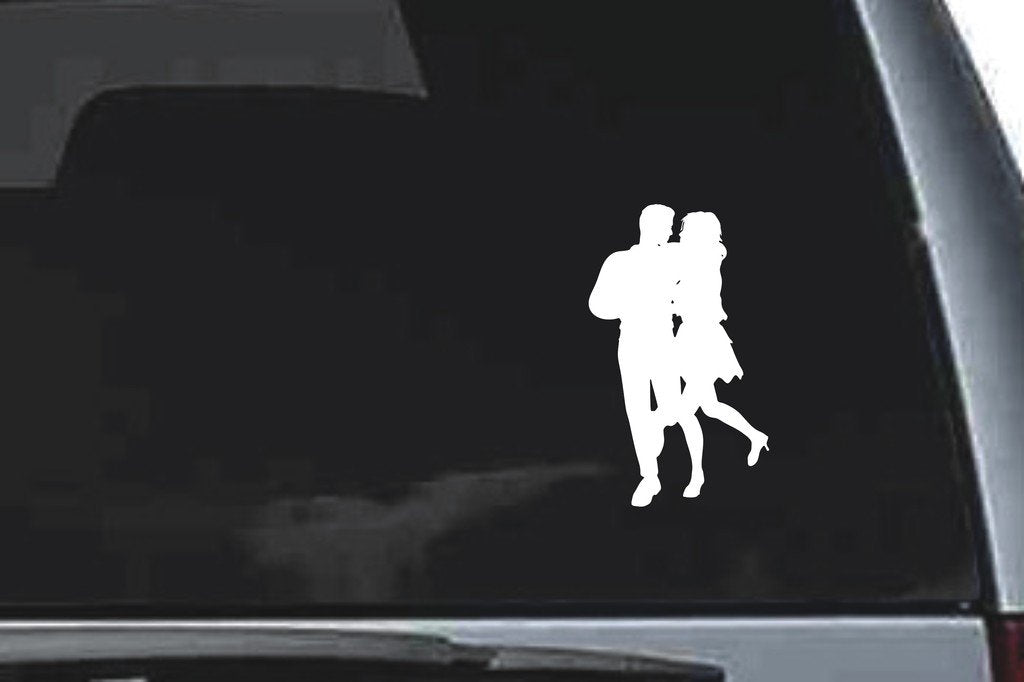 Picniva Dancing Sty4 Vinyl Car Window Decal, Approx 5 in