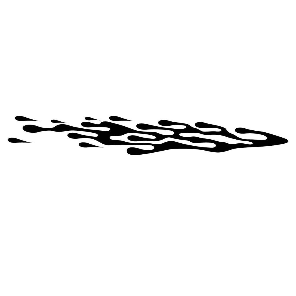 Picniva sty253 Racing Car Body Side Stripes Sticker Decal 2 Pcs