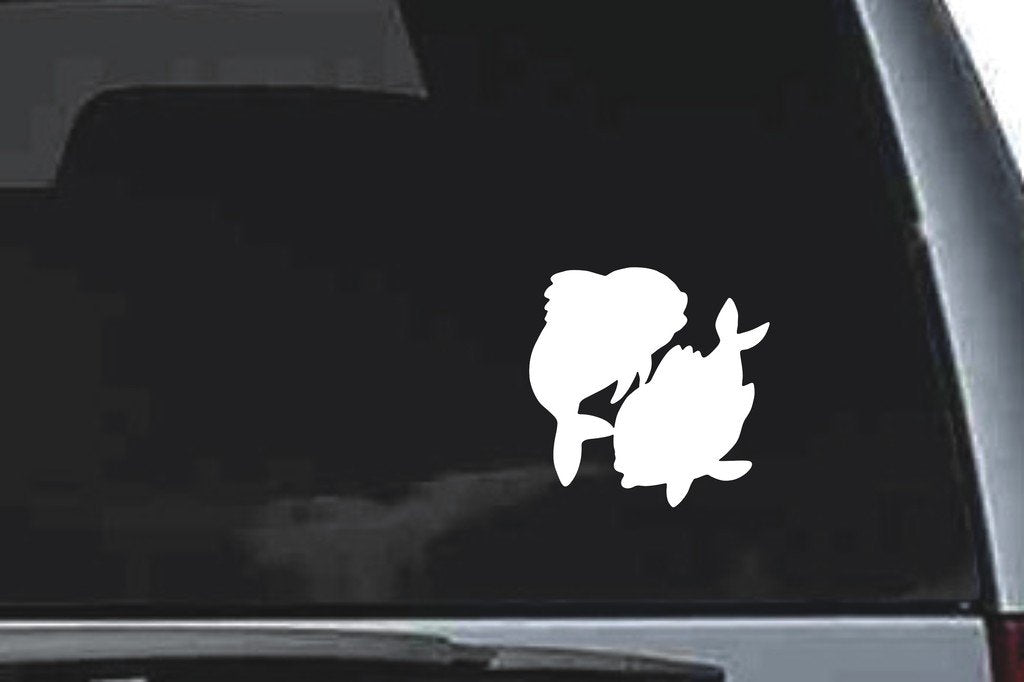 Picniva Pisces Sty4 Vinyl Car Window Decal, Approx 5 in