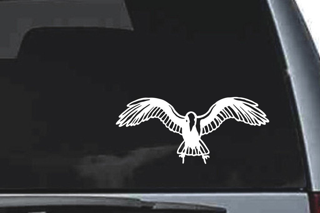 Picniva Crow Sty15 Vinyl Car Window Decal, Approx 5 in
