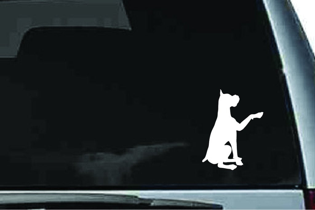 Picniva Boxer Dog Sty39 Vinyl Car Window Decal, Approx 5 in