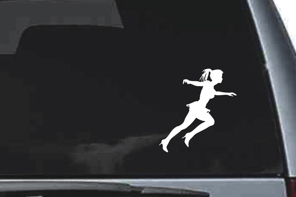 Picniva Girl Sty41 Vinyl Car Window Decal, Approx 5 in