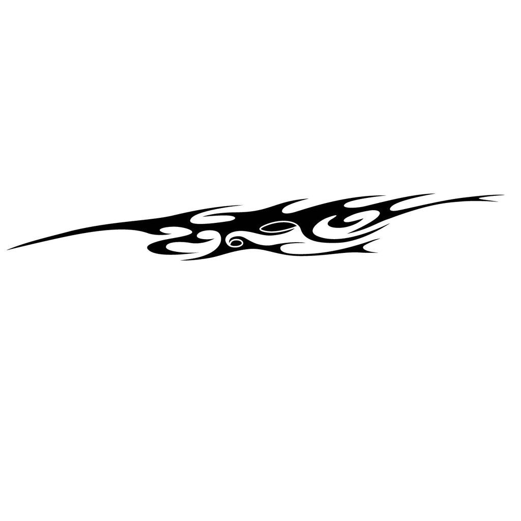 Picniva sty303 Racing Car Body Side Stripes Sticker Decal 2 Pcs