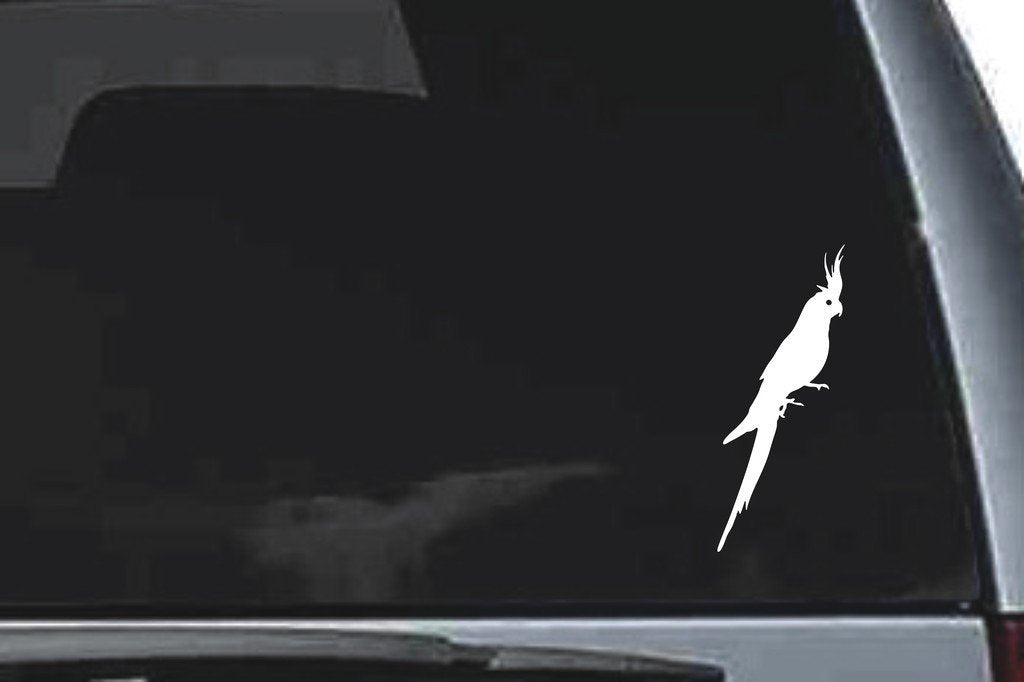 Picniva Cockatiel Sty1 Vinyl Car Window Decal, Approx 5 in