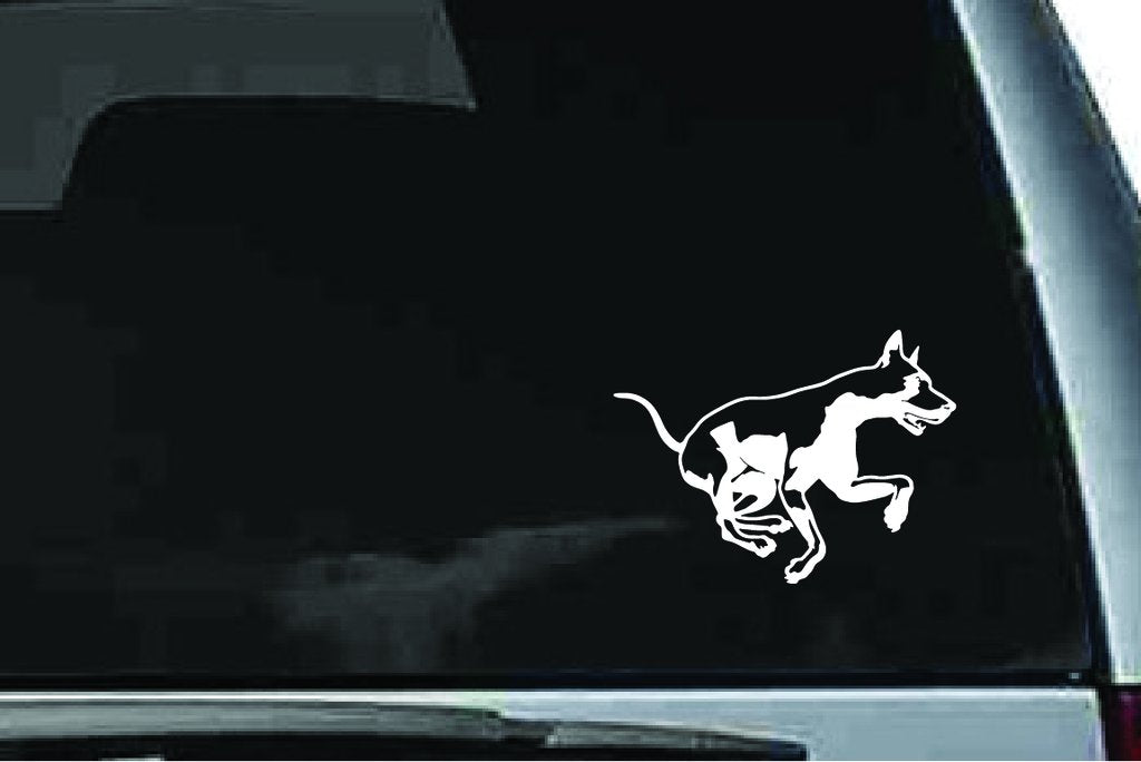 Picniva Doberman Dog Sty12 Vinyl Car Window Decal, Approx 5 in
