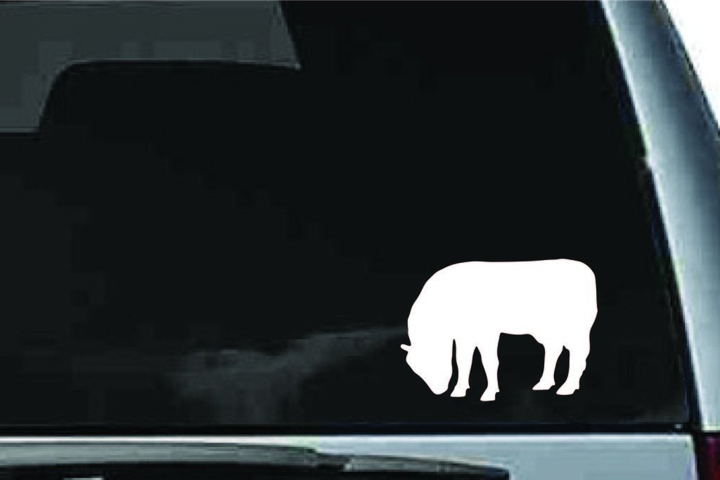 Picniva Cow Sty2a Vinyl Car Window Decal, Approx 5 in