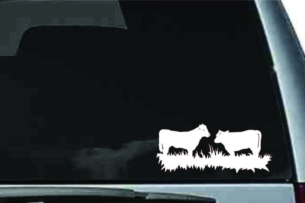 Picniva Cow Sty76 Vinyl Car Window Decal, Approx 5 in