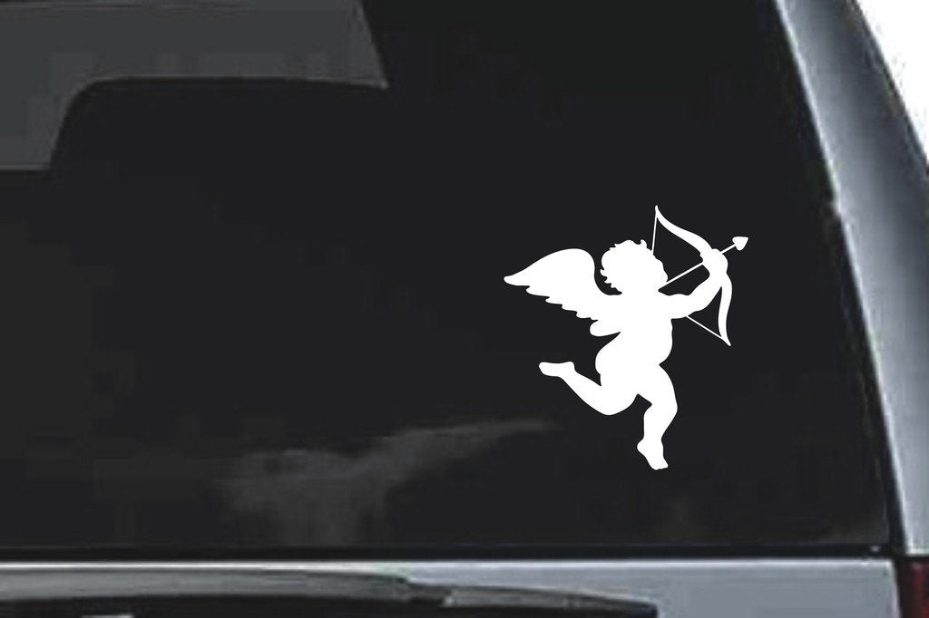 Picniva Cupid Sty11 Vinyl Car Window Decal, Approx 5 in