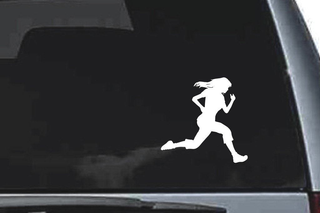 Picniva Running Sty1 Vinyl Car Window Decal, Approx 5 in
