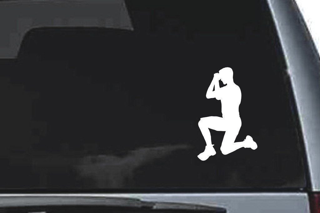 Picniva Man Sty16 Vinyl Car Window Decal, Approx 5 in