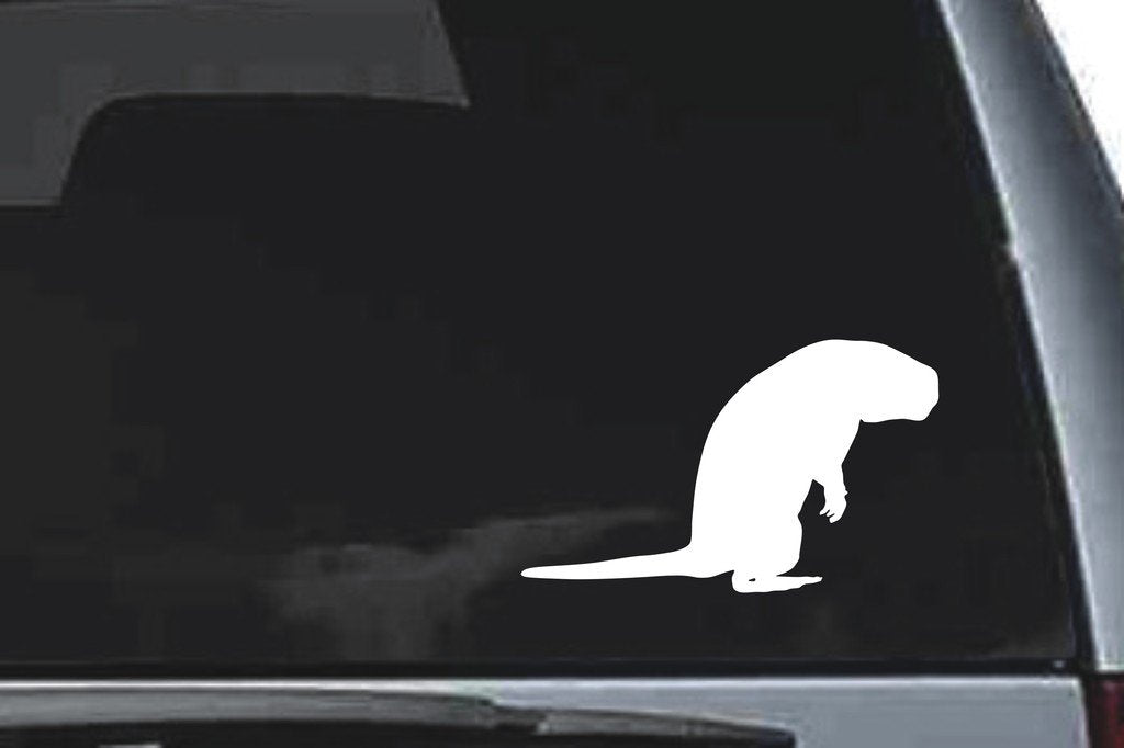 Picniva Beaver Sty8 Vinyl Car Window Decal, Approx 5 in