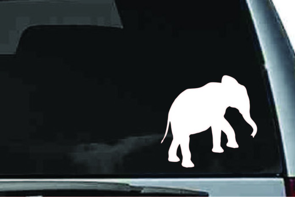 Picniva Elephant Baby Sty11 Vinyl Car Window Decal, Approx 5 in