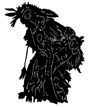 Picniva Feathered Portrait Illustration Removable Vinyl Wall Decal